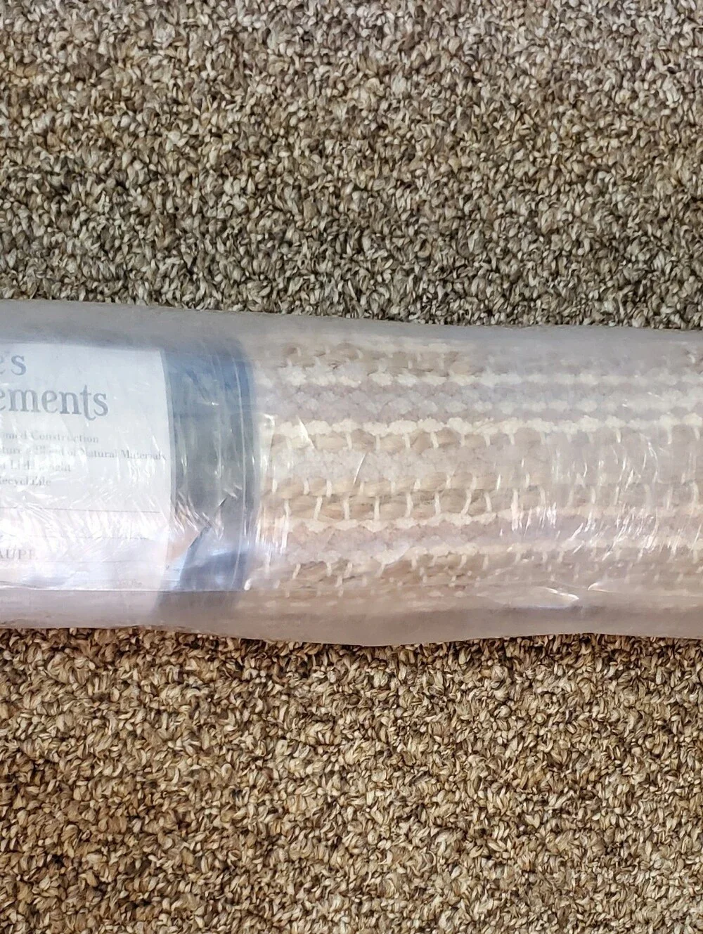 Couristan Nature's Elements Rug 2x3 Chunky Braided Wool Jute Natural Accent